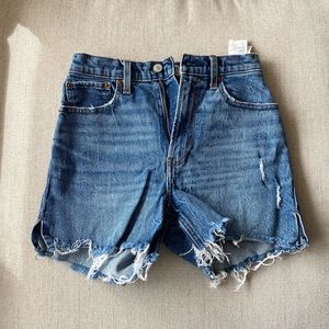 Abercrombie & Fitch jean shorts high rise 4” shorts